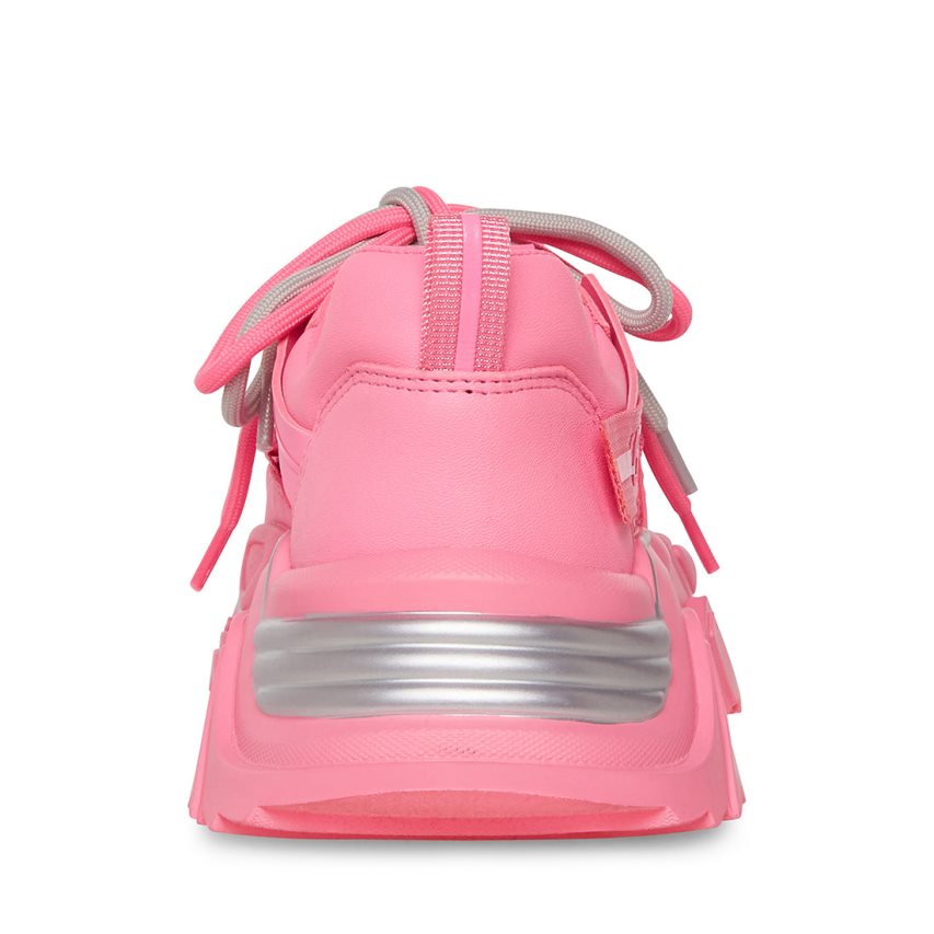 Pink Steve Madden Power Women's Sneakers | PH 9627JSI